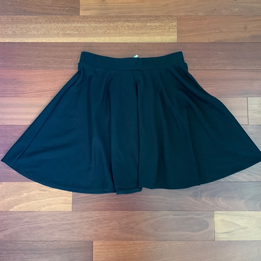 Guess Black Zip-up Skater Circle Skirt